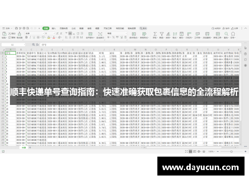 顺丰快递单号查询指南：快速准确获取包裹信息的全流程解析